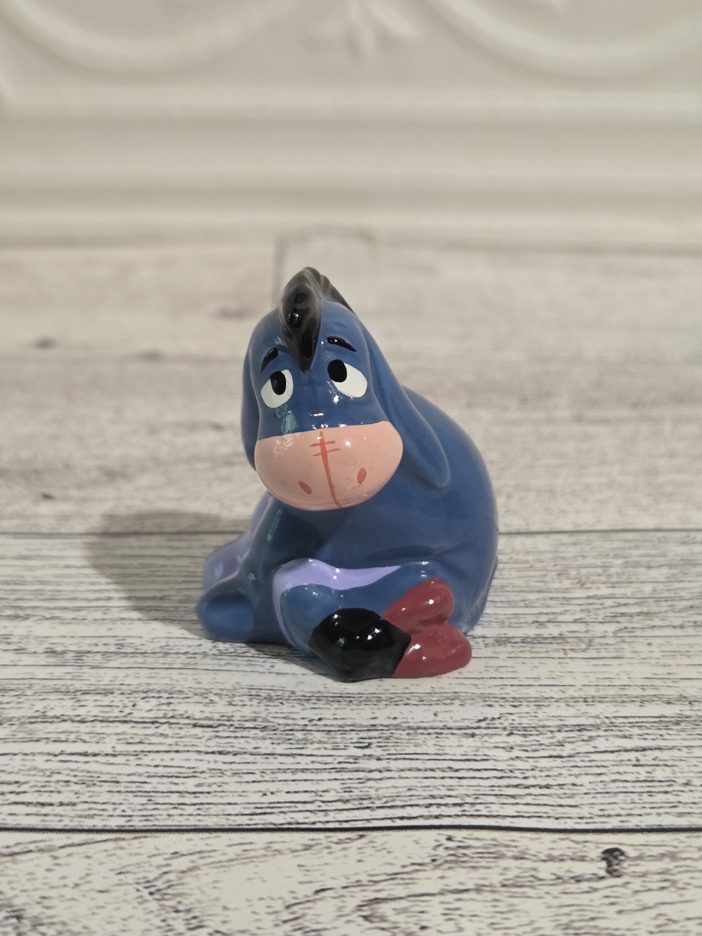Vintage Disney Mini Eeyore Porcelain Figurine 1.5"